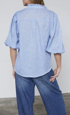 Outlet Love & Divine Bluse - Love456-7 - Blue Dot Bluser