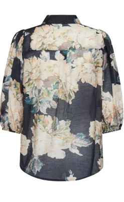 Best Love & Divine Bluse - Love436-17 - Black/Flower Bluser