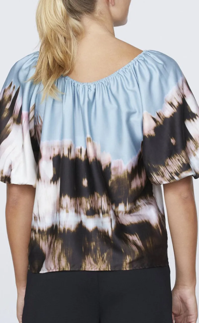 Clearance Love & Divine Bluse - Love1159-1 - Border Print Bluser