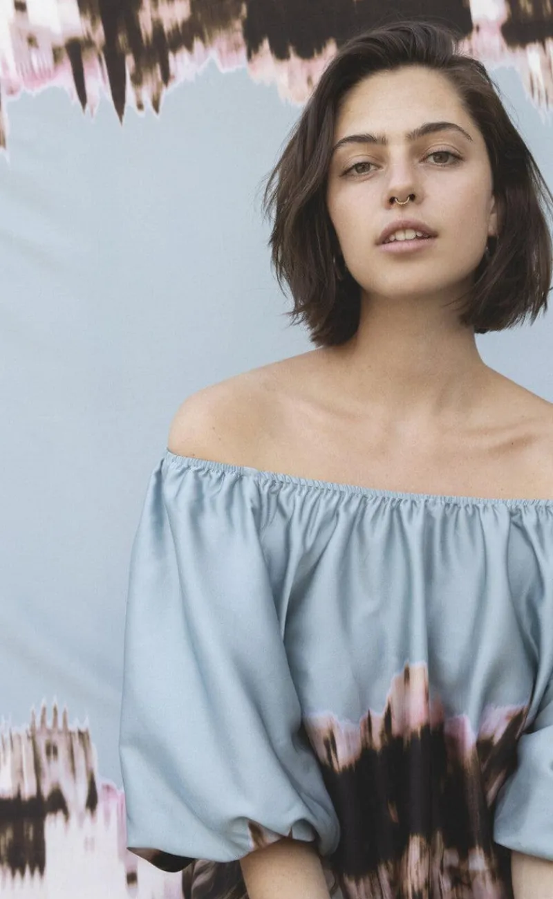 Clearance Love & Divine Bluse - Love1159-1 - Border Print Bluser