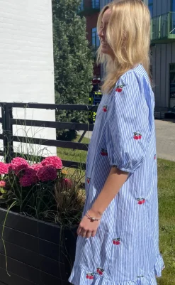 Hot Love & Divine Kjole - Love1385 - Blue/Cherry Kjoler