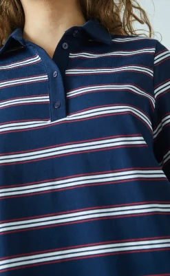 Online Love & Divine Kjole - Love1349 - Navy/Stripe Kjoler