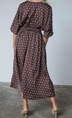 Discount Love & Divine Kjole - Love1386 - Brown/Dot Kjoler