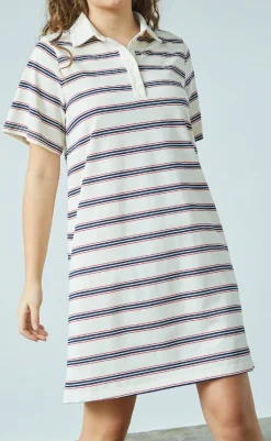 Love & Divine Kjole - Love1349 - Cream/Stripe Kjoler