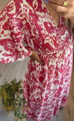 Outlet Love & Divine Kjole - Love1340-1 - Red Ethnic Kjoler