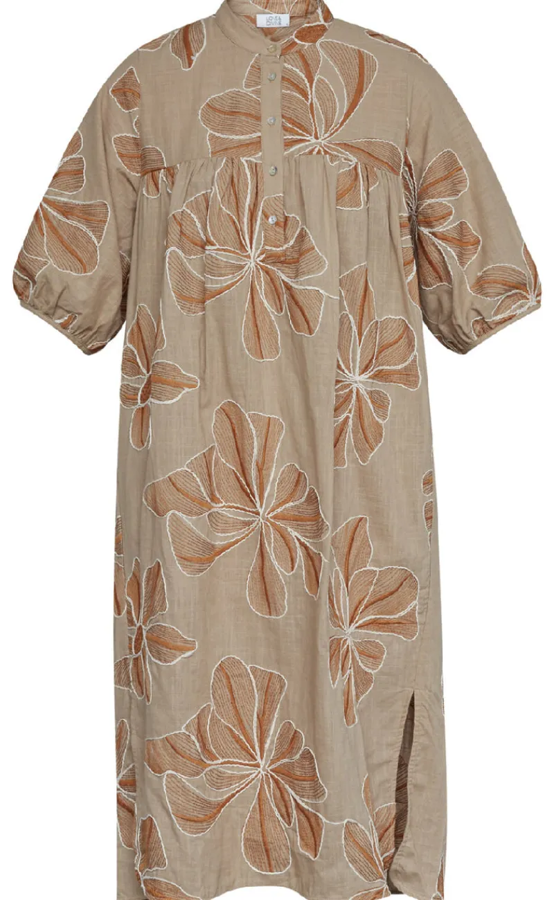 New Love & Divine Kjole - Love1009-1 - Sand Flower Kjoler