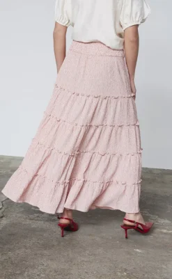 Best Love & Divine Nederdel - Love1326 - Red/White Stripe Nederdele