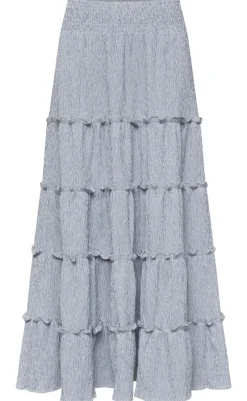 Discount Love & Divine Nederdel - Love1326 - Blue/White Stripe Nederdele