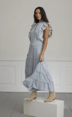 Discount Love & Divine Nederdel - Love1326 - Blue/White Stripe Nederdele