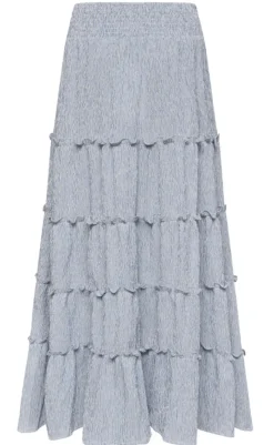 Discount Love & Divine Nederdel - Love1326 - Blue/White Stripe Nederdele