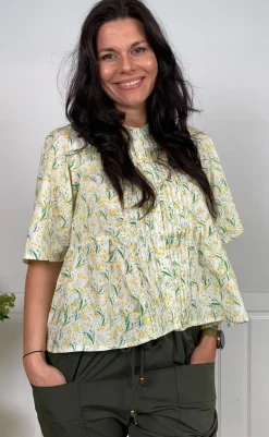 Discount Love & Divine Skjorte - Love1372 - Yellow Flower Skjorter