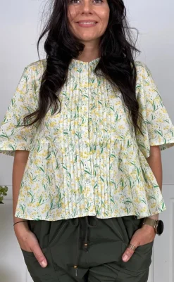 Discount Love & Divine Skjorte - Love1372 - Yellow Flower Skjorter