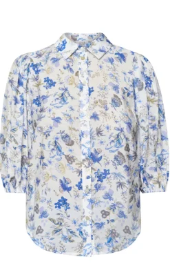 Online Love & Divine Skjorte - Love436-14 - Blue Flower Skjorter