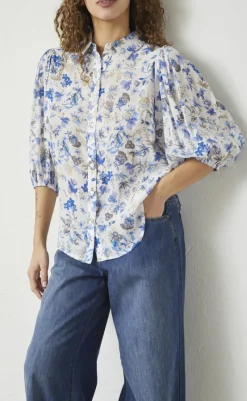 Online Love & Divine Skjorte - Love436-14 - Blue Flower Skjorter