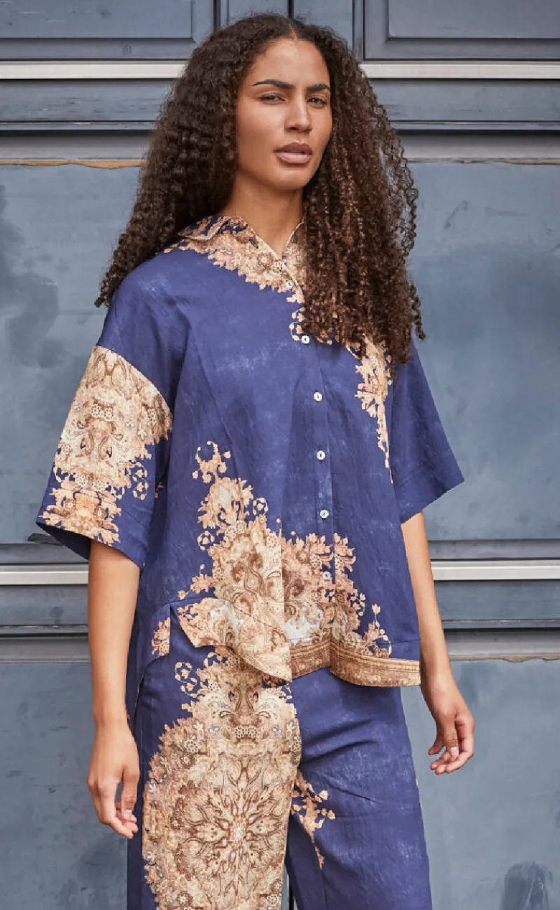 Hot Love & Divine Skjorte - Love971-12 - Navy/Paisley Skjorter