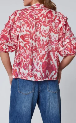 Sale Love & Divine Skjorte - Love1336-1 - Red Ethnic Skjorter