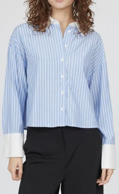 New Love & Divine Skjorte - Love1280  -  Blue Stripe Skjorter