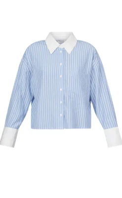 New Love & Divine Skjorte - Love1280  -  Blue Stripe Skjorter