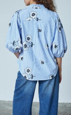 Sale Love & Divine Skjorte - Love456-8 - Stripe/Flower Skjorter