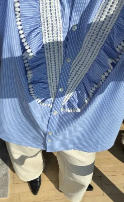 Outlet Love & Divine Skjorte - Love1295 - Blue/White Skjorter