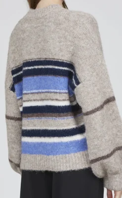 Sale Love & Divine Strik - Love1286 - Blue/Brown Striktrøjer & Sweat