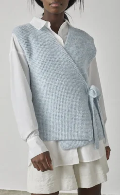 Best Love & Divine Strik - Love1187 -  Light Blue Mel. Striktrøjer & Sweat