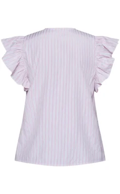 Clearance Love & Divine Top - Love1382 - Baby Pink/Stripe T-shirts & Toppe