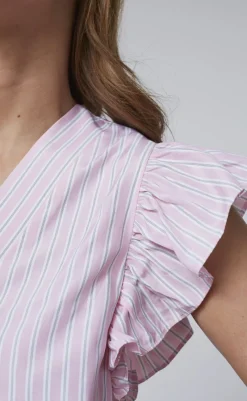 Clearance Love & Divine Top - Love1382 - Baby Pink/Stripe T-shirts & Toppe