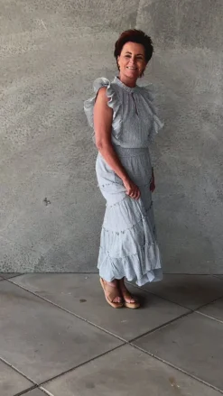 Discount Love & Divine Top - Love1327 - Blue/White Stripe T-shirts & Toppe