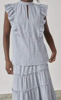 Discount Love & Divine Top - Love1327 - Blue/White Stripe T-shirts & Toppe