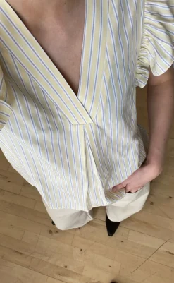 Discount Love & Divine Top - Love1382 - Banana/Stripe T-shirts & Toppe