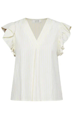 Discount Love & Divine Top - Love1382 - Banana/Stripe T-shirts & Toppe