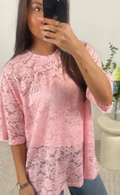 Discount Love & Divine Top - Love1337 - Baby Pink T-shirts & Toppe