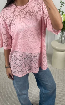 Discount Love & Divine Top - Love1337 - Baby Pink T-shirts & Toppe