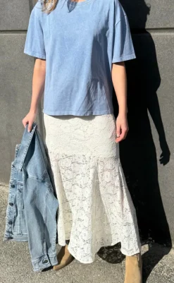 Outlet Love & Divine T-shirt - Love1303-2 - Blue Wash T-shirts & Toppe