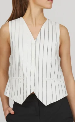 New Love & Divine Vest - Love1044-1 - Cream/Black Veste