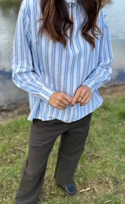 Discount Bluse - Christella - Brunnera Blue Bluser