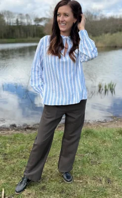 Discount Bluse - Christella - Brunnera Blue Bluser