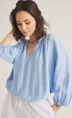 Bluse - Cici - Chambray Blue Bluser