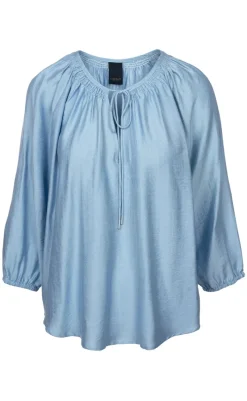 Bluse - Cici - Chambray Blue Bluser