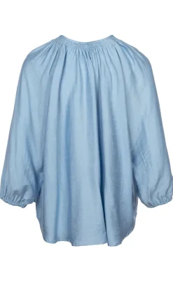 Bluse - Cici - Chambray Blue Bluser