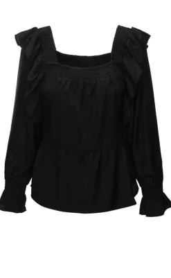 Discount Bluse - Rufsana - Black Bluser