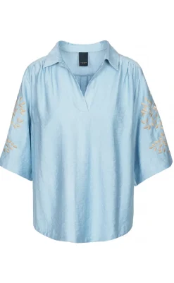 Bluse - Siwa - Chambray Blue Bluser