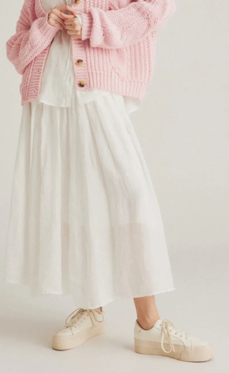 Online Nederdel - Selinda - Cream Nederdele