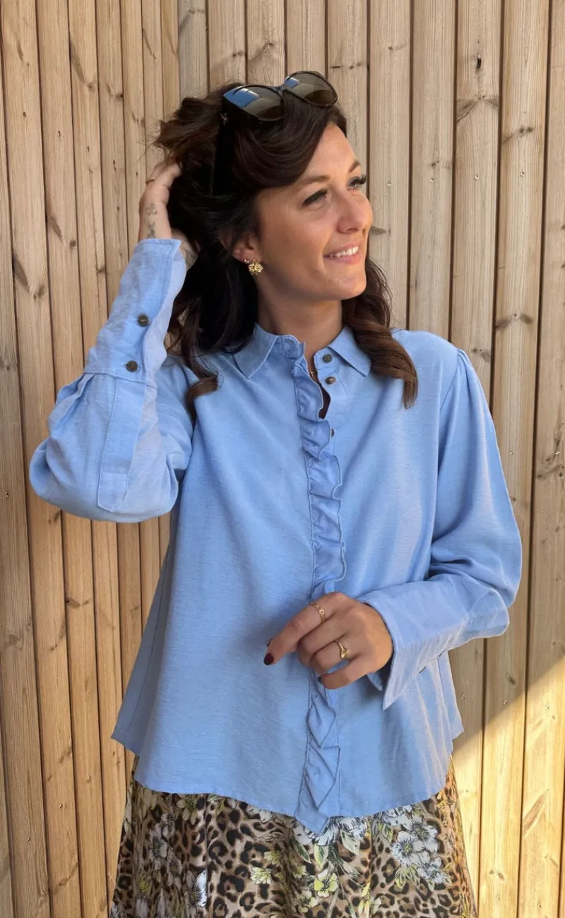 Discount Skjorte - Makito - Cashmere Blue Skjorter