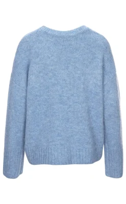 Outlet Strik - Agneta - Vista Blue Striktrøjer & Sweat