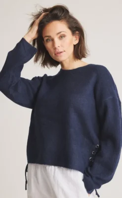 Outlet Striktrøje - Albertine - Navy Blue Striktrøjer & Sweat