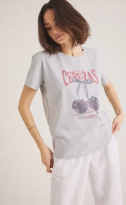Online T-shirt - Cerez - Light Grey Melange T-shirts & Toppe