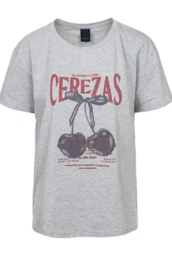Online T-shirt - Cerez - Light Grey Melange T-shirts & Toppe