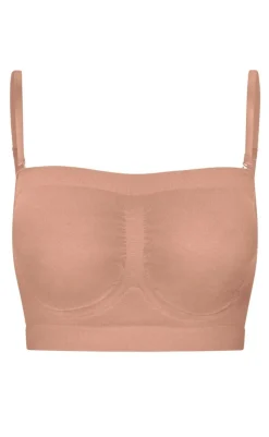 Top - Bandeau - Tan Undertøj & Shapewear|T-shirts & Toppe